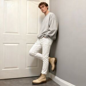 H&M skinny fit white Jeans (30)